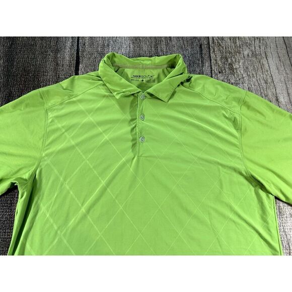 Nike Golf Standard Dri Fit Green Diamond Polo Shirt Mens Large Dri-Fit - Picture 2 of 8